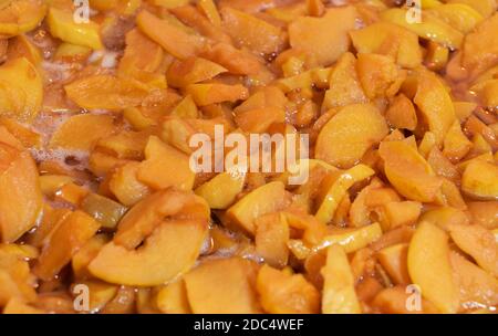 Geschnittene Quitte Marmelade Textur Hintergrund leckeres Essen Stockfoto