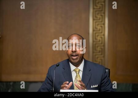 Joseph Dawson III. Erscheint für einen Senatsausschuss für die Anhörung zur Wahl der Richtervorschläge, um Bezirksrichter der Vereinigten Staaten für den Bezirk von South Carolina zu sein, im Dirksen Senate Office Building in Washington, DC, Mittwoch, 18. November 2020. Kredit: Rod Lampey/CNP Verwendung weltweit Stockfoto