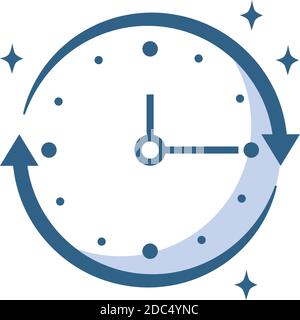 Symbol für Zeitfortschritt-Vektor-Illustration für Linienstil Stock Vektor