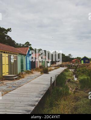 Fort Royer, Oyster Huts an einem bewölkten Morgen Stockfoto