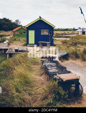 Fort Royer, Oyster Huts an einem bewölkten Morgen Stockfoto