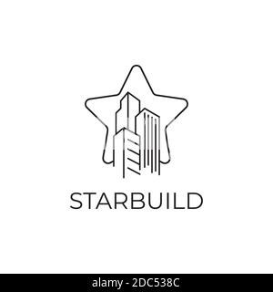 Star Build Logo Design Vektor Vorlage Stock Vektor