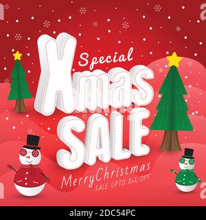 weihnachtsangebot bis zu 80 Rabatt Vektor Illustration Stock Vektor