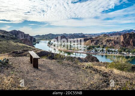 Ein Blick auf die Natur in Buckskin Mountain SP, Arizona Stockfoto