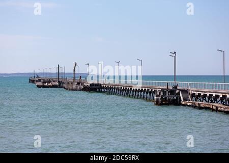 Die industrale Funktionen auf dem beachport Steg in beachport Süd australien am 9. november 2020 Stockfoto