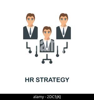 Symbol Personalstrategie. Einfaches Element aus der Personalsammlung. Symbol für kreative HR-Strategie für Webdesign, Vorlagen, Infografiken und vieles mehr Stock Vektor