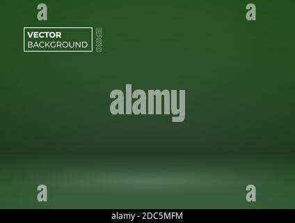 Leere Zimmer. Moderne abstrakte Gradient grüner Hintergrund, Vector Illustration mit Kopie Raum Stock Vektor