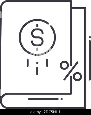 Ledger Symbol, lineare isolierte Illustration, dünne Linie Vektor, Web-Design-Zeichen, Kontur Konzept Symbol mit editierbaren Kontur auf weißem Hintergrund. Stock Vektor