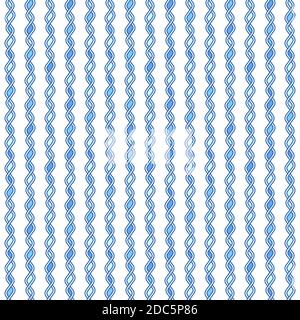 Abstrakt Linie Hintergrund - verworrenes Strickmuster. Nahtloser Vektorhintergrund. Zwei Farben - einfach zu färben. Stock Vektor