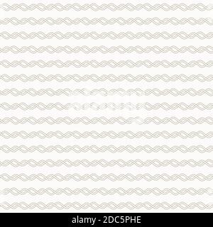 Abstrakt linienförmig gestricktes Muster. Nahtloser Vektorhintergrund. Zwei Farben - einfach zu färben. Stock Vektor