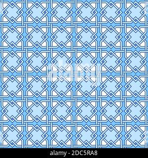 Verworrenes modernes Muster, basierend auf traditionellen orientalischen Mustern. Nahtloser Vektorhintergrund. Einfarbige Farben - einfach zu färben. Stock Vektor