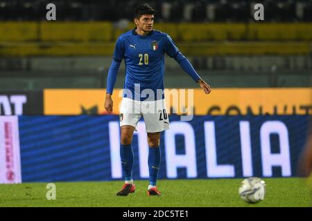 Pisa, Italien. November 2020. Raoul Bellanova (Italien) während des UEFA-Spiels "Under 21 Hungary-Slovenia 2021" zwischen Italien 4-1 Schweden im Stadion Arena Garibaldi am 18. November 2020 in Pisa, Italien. Quelle: Maurizio Borsari/AFLO/Alamy Live News Stockfoto