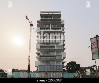 Das Nummer 1 Oxford Street Hotel and Suites in der Innenstadt von Accra (Osu) Stockfoto