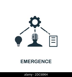 Symbol für „Emergenz“. Einfaches Element aus der agilen Methodensammlung. Gefülltes Emergence-Symbol für Vorlagen, Infografiken und mehr Stock Vektor