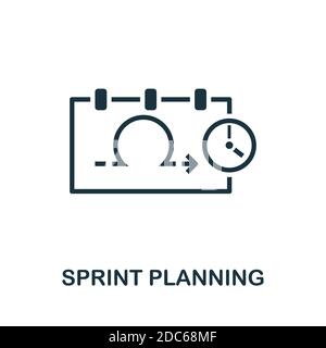 Sprint-Planungssymbol. Einfaches Element aus der agilen Methodensammlung. Ausgefülltes Sprint-Planungssymbol für Vorlagen, Infografiken und mehr Stock Vektor