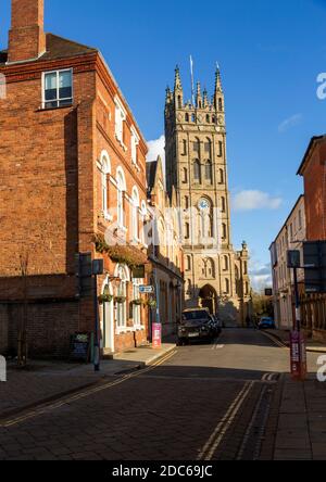 Historische Stiftskirche Saint Mary, Warwick, Warwickshire, England, Großbritannien Stockfoto