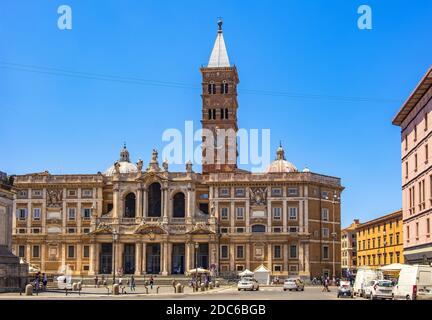 ROM, Italien - 2019/06/16: Papstbasilika St. Maria Major - Basilica Papale di Santa Maria Maggiore - auf dem Esquilinenhügel im historischen Rom Stockfoto