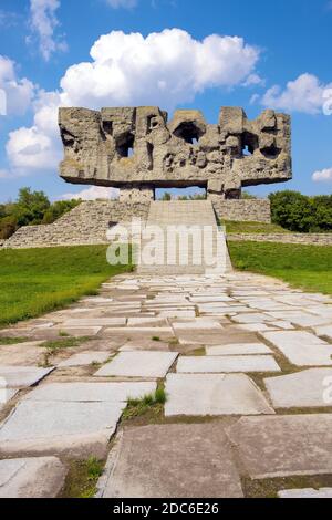 Lublin, Lubelskie/Polen - 2019/08/17: Majdanek KL Lubliner NS-Konzentrations- und Vernichtungslager - Konzentrationslager Lublin - mit den Opfern Stockfoto