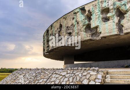 Lublin, Lubelskie/Polen - 2019/08/17: Mausoleum des Konzentrationslagers Majdanek KL Lublin für das Konzentrationslager und Vernichtungslager - Konzentrationslager Lublin - by Stockfoto