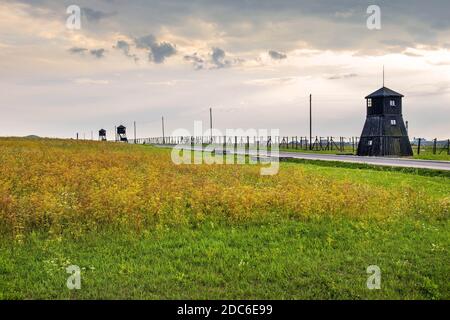 Lublin, Lubelskie/Polen - 2019/08/17: Panoramaaussicht auf das Konzentrationslager und Vernichtungslager Majdanek KL Lublin - Konzentrationschlager Lub Stockfoto