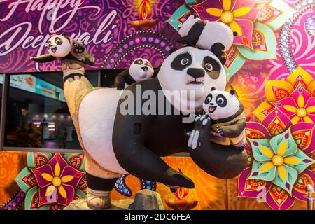 Kung Fu Panda lebensgroße Statuen. Stockfoto