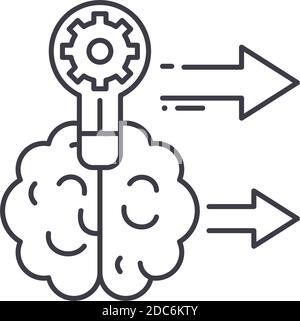 Kreative Techniken Symbol, lineare isolierte Illustration, dünne Linie Vektor, Web-Design-Zeichen, Kontur Konzept Symbol mit editierbarer Kontur auf weiß Stock Vektor