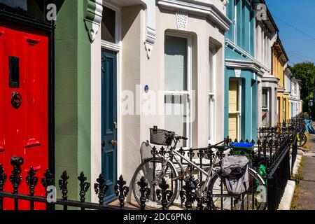 Colourful Houses, Lewes, East Sussex, Großbritannien. Stockfoto