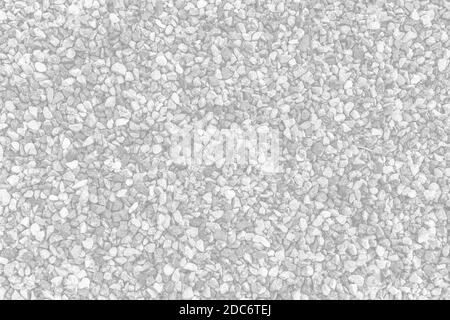 Verschiedenfarbige Felsen und Kieselsteine am Strand. Verschiedene Farben und Texturen. Bild in hellgrauer Tonalität Stockfoto