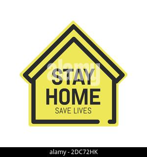 Stay at Home Konzept. Covid-19 Stock Illustration Stock Illustration Stock Vektor