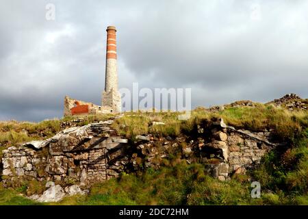 Die Levant Mine und der Beam Motor in Pendeen bei St. in Cornwall, England Stockfoto