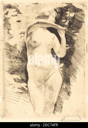 Albert Besnard, (Künstler), französisch, 1849 - 1934, Eve, 1886, Radierung Stockfoto