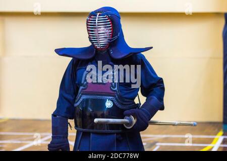 IGA Kendo Club Praktizierende in Quezon City, Metro Manila, Philippinen Stockfoto