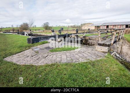 Leeds Liverpool Kanal in der Nähe von Gargrave Stockfoto