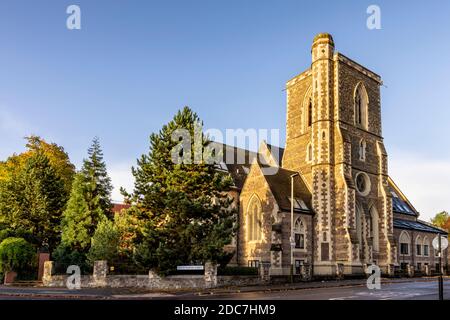 Ehemalige St. John the Divine Kirche, Leicester. In den 1980er Jahren in Apartments umgewandelt. Erbaut ursprünglich mit einem Turm, der in den 1950er Jahren entfernt wurde. Stockfoto