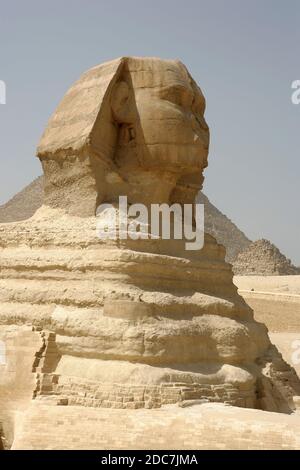 DIE HOCHEBENE VON GIZEH, ÄGYPTEN Stockfoto