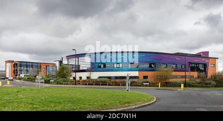 Birstall Fire and Rescue Station steht neben dem Leicestershire Fire Service HQ Gebäude am gleichen Standort, Leicestershire, England, Großbritannien Stockfoto