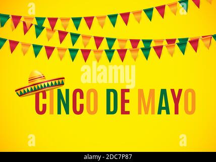 Cinco de Mayo Urlaub Hintergrund. Illustration. Stockfoto