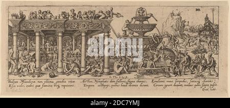 Jan Theodor de Bry, (Künstler), Flämisch, 1561 - 1623, Barthel Beham, (Künstler nach), Deutsch, 1502 - 1540, Jungbrunnen, Gravur Stockfoto