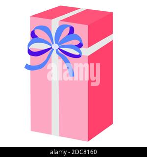 Weihnachten und Neujahr rot Geschenkbox weißen Hintergrund. Vektorgrafik Stock Vektor