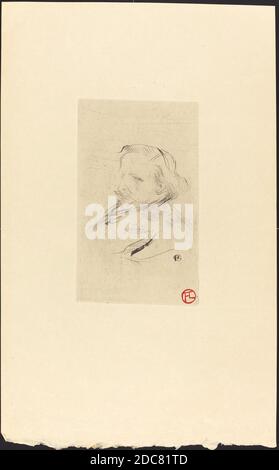 Henri de Toulouse-Lautrec, (Künstler), Französisch, 1864 - 1901, Francis Jourdain, Sept pointes seches, (Serie), 1898, Trockenpunkt Stockfoto