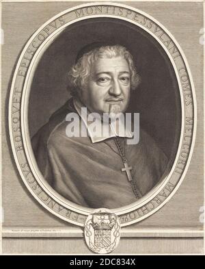 Robert Nanteuil, (Künstler), französisch, 1623 - 1678, Francois Bosquet, 1671, Gravur Stockfoto