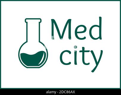 City Medizin Logo, Vektor-Vorlage für Design. Stock Vektor