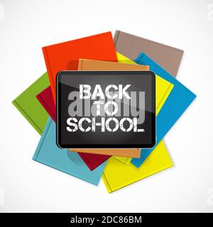 Abstract Back to School Hintergrund. Abbildung Stockfoto