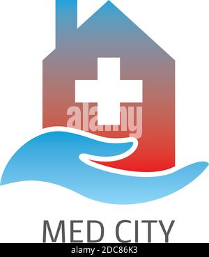 City Medizin Logo, Vektor-Vorlage für Design. Stock Vektor