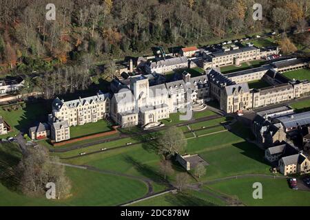 Luftaufnahme von Ampleforth Abbey & College, nördlich von York, Yorkshire Stockfoto