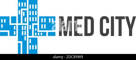 City Medizin Logo, Vektor-Vorlage für Design. Stock Vektor