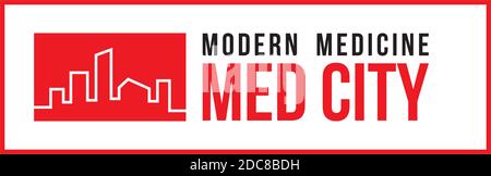 City Medizin Logo, Vektor-Vorlage für Design. Stock Vektor