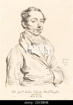 Jean-Auguste-Dominique Ingres, (Künstler), französisch, 1780 - 1867, Frederic Sylvester Douglas, 1815, Lithographie Stockfoto