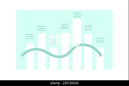 Abstraktes Diagramm, Finanzgraph, Analytics Element Cartoon Vektor Illustration Stock Vektor