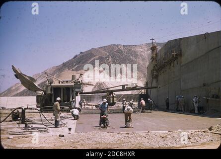 Santa Felicia Dam, 1955-56, Lake Piru, Ventura County Stockfoto